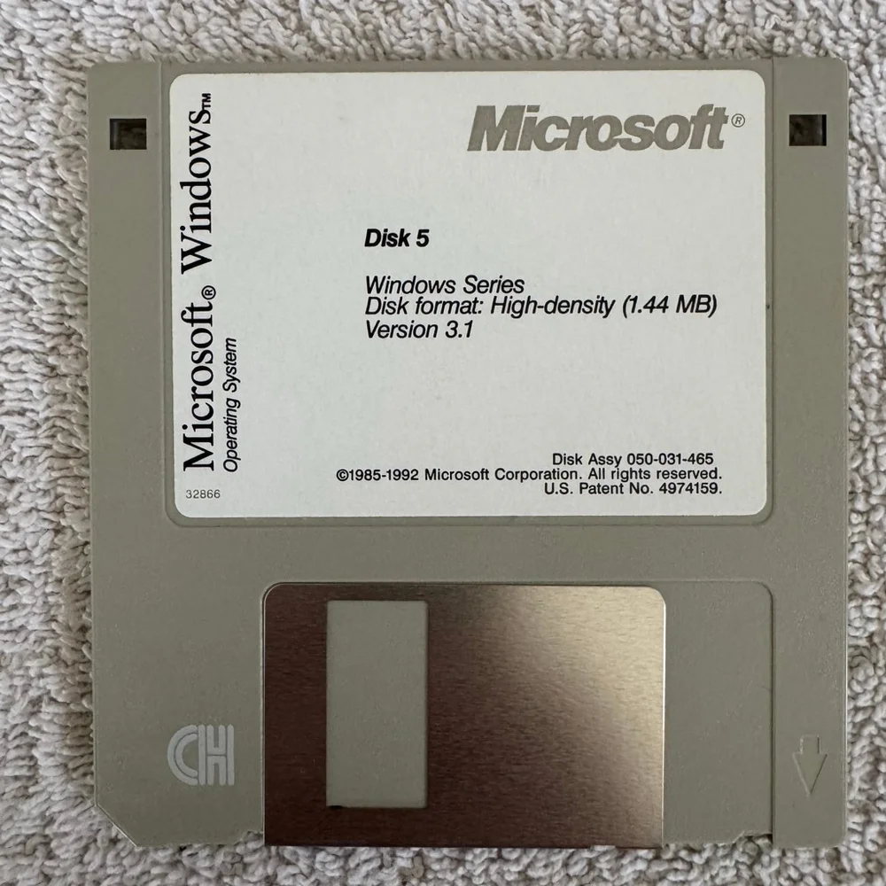 Microsoft Windows 3.1 3.5” Floppy Disk Set Disks 1-6 Untested Vintage 1992